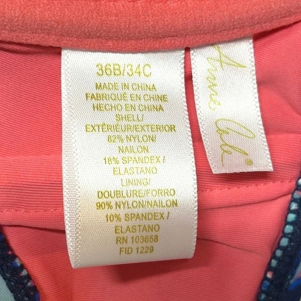 NWT Anne Cole Bandeau Bikini Top Padded Holiday Paisley‎ Colorful Womens 36B/34C